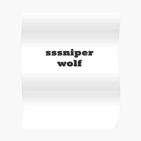 SSSniperWolf black Poster RB1207 product Offical SSSniperWolf Merch
