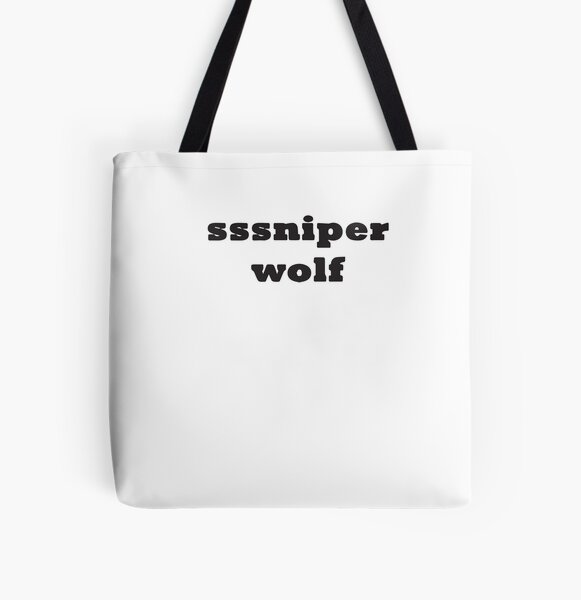 SSSniperWolf đen All Over Print Tote Bag Sản phẩm RB1207 Offical Hàng hóa SSSniperWolf