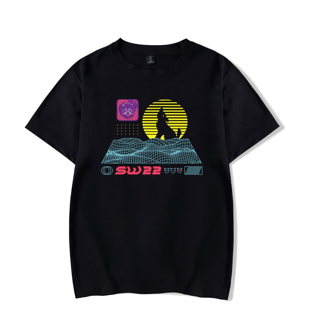 2022 SssniperWolf Synthwave logo Merch T Shirt Men Woman Short Sleeve Women Funny T Shirt - SSSniperWolf Store